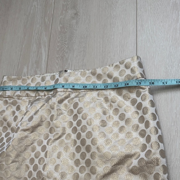 J. Crew Silk Gold Polka Dot Pencil Skirt - Picture 3 of 6